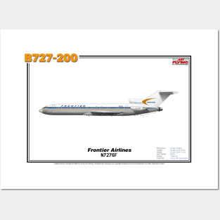 Boeing B727-200 - Frontier Airlines (Art Print) Posters and Art